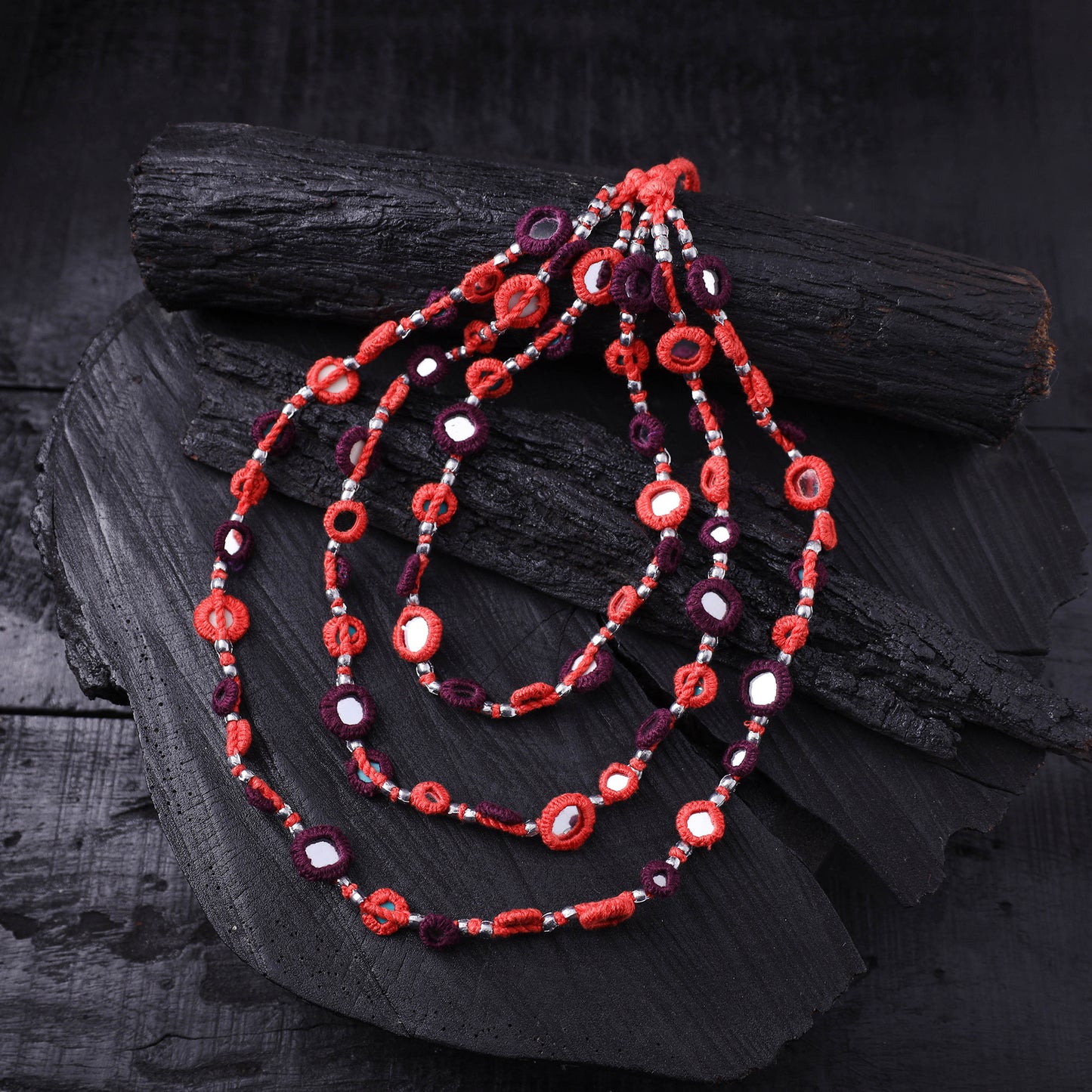 Lambani Thread & Mirror Work Necklace 29