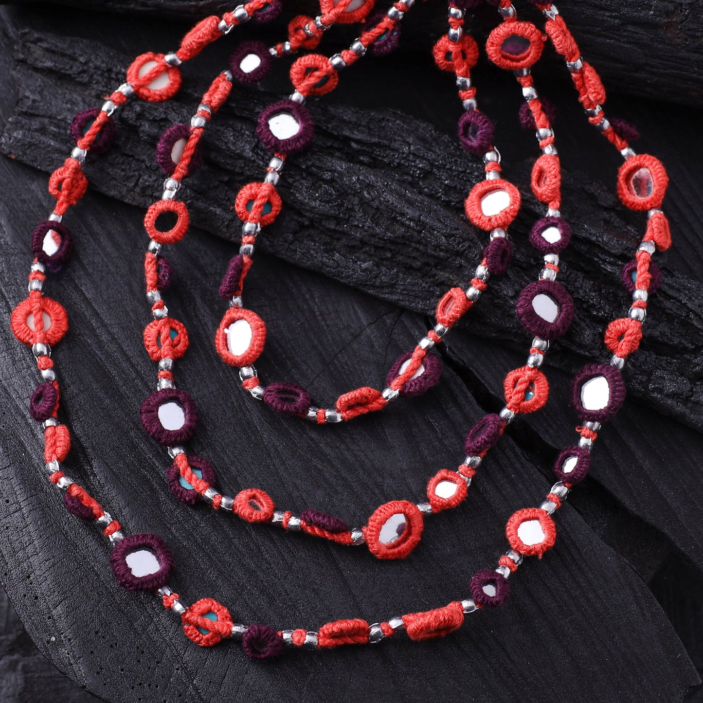 Lambani Thread & Mirror Work Necklace 29