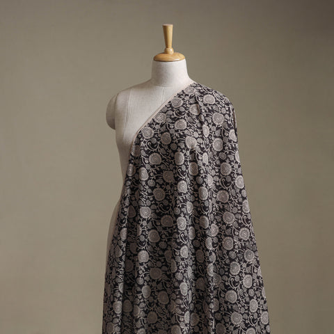 Black - Kalamkari Printed Cotton Fabric 28