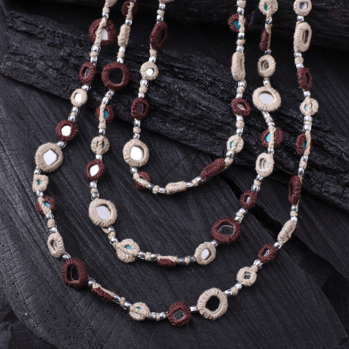 Lambani Thread & Mirror Work Necklace 30