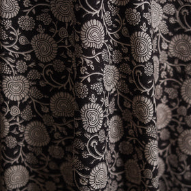 Black - Kalamkari Printed Cotton Fabric 28