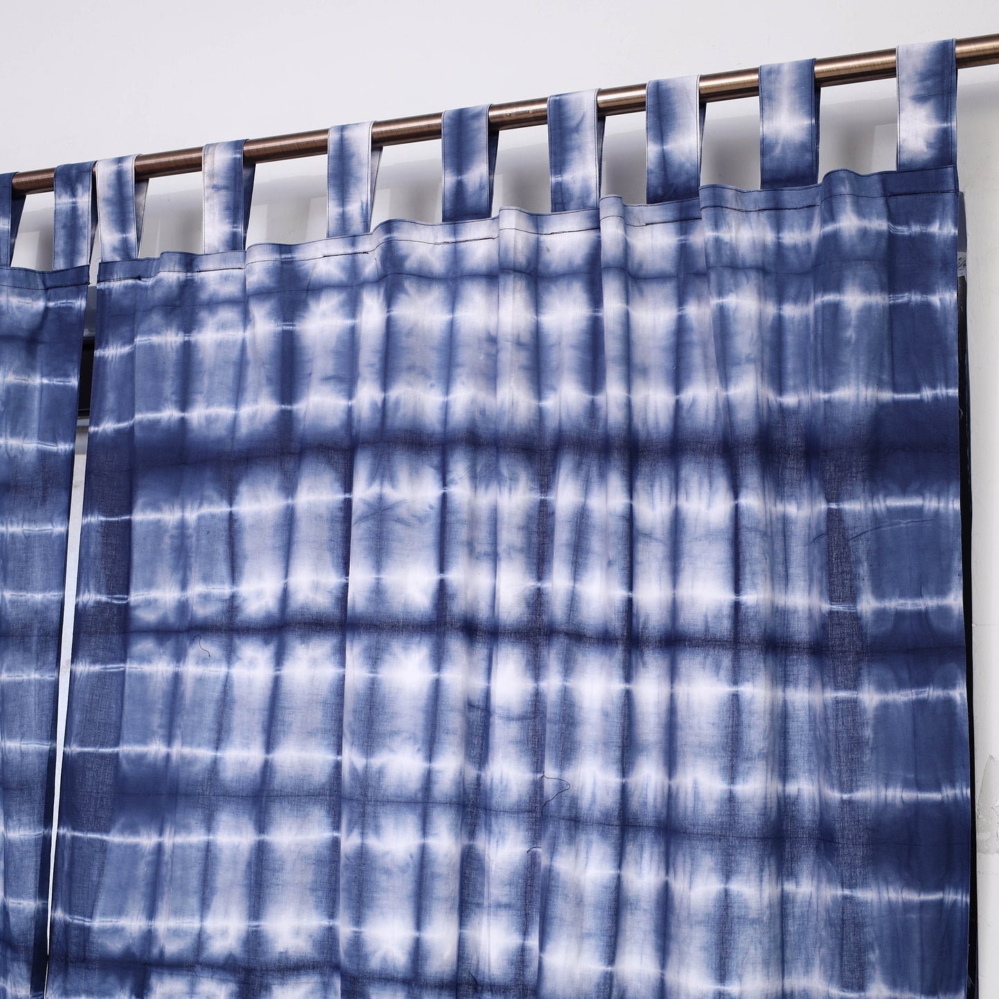 Blue - Tie & Dye Cotton Shibori Curtain for Window (Set of 2) 22