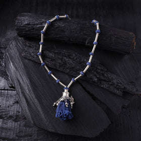 Lambani Threadwork Oxidised White Metal Necklace 31