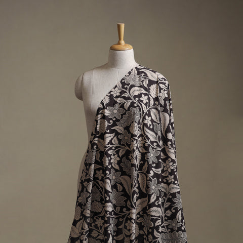 Black - Kalamkari Printed Cotton Fabric 31