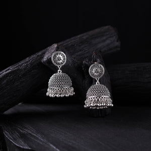 Shreya German Silver Jhumka Earrings 03