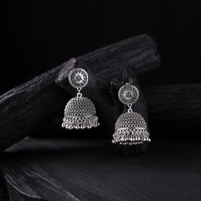 Shreya German Silver Jhumka Earrings 03