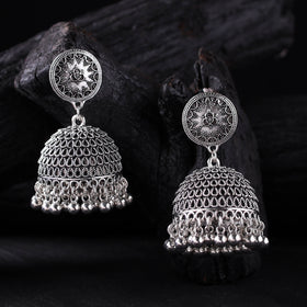 Shreya German Silver Jhumka Earrings 03