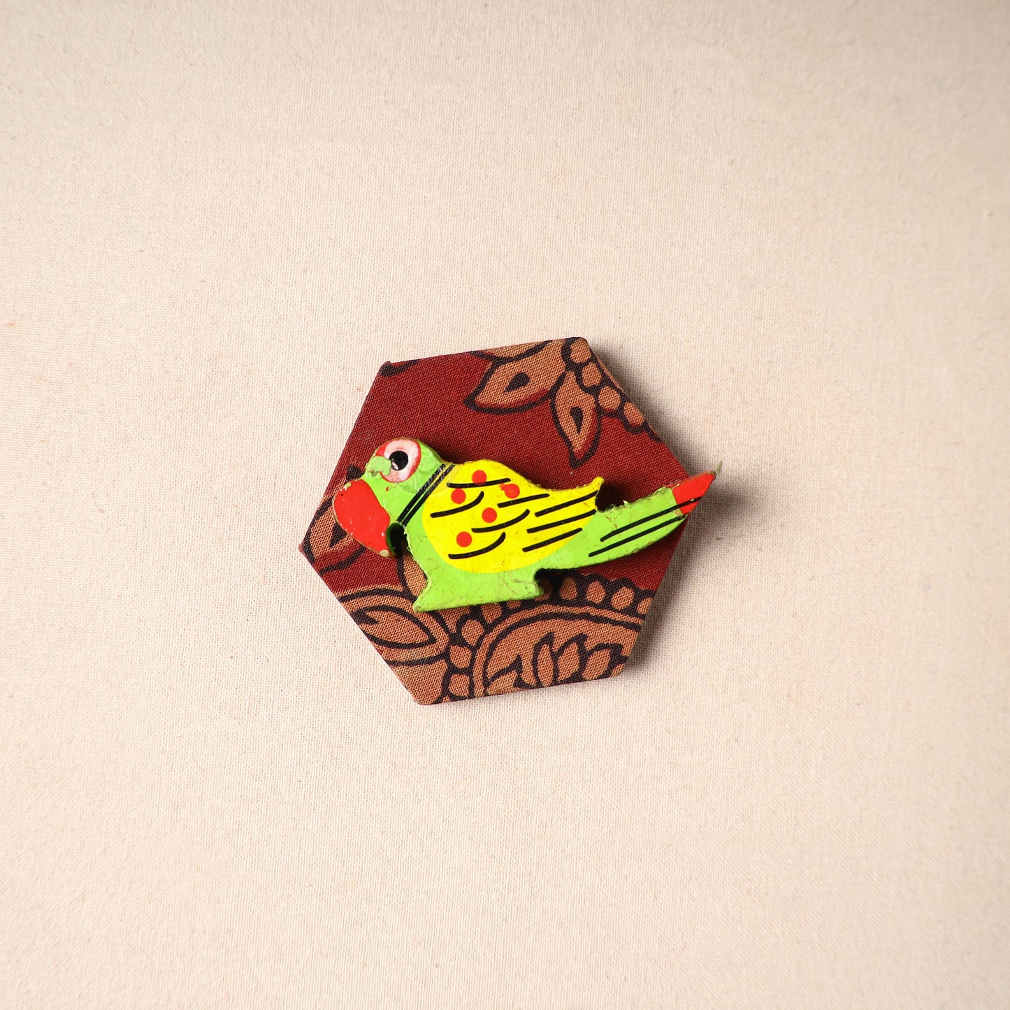 Multicolor - Handmade Fabart Wooden Magnet 75