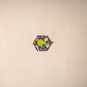 Multicolor - Handmade Fabart Wooden Magnet 76