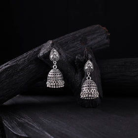 Aarohi German Silver Jhumka Earrings 01