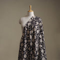 Black - Kalamkari Printed Cotton Fabric 34