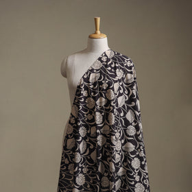 Black - Kalamkari Printed Cotton Fabric 34