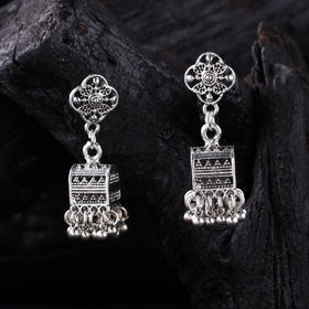 Vasudha German Silver Jhumka Earrings 06