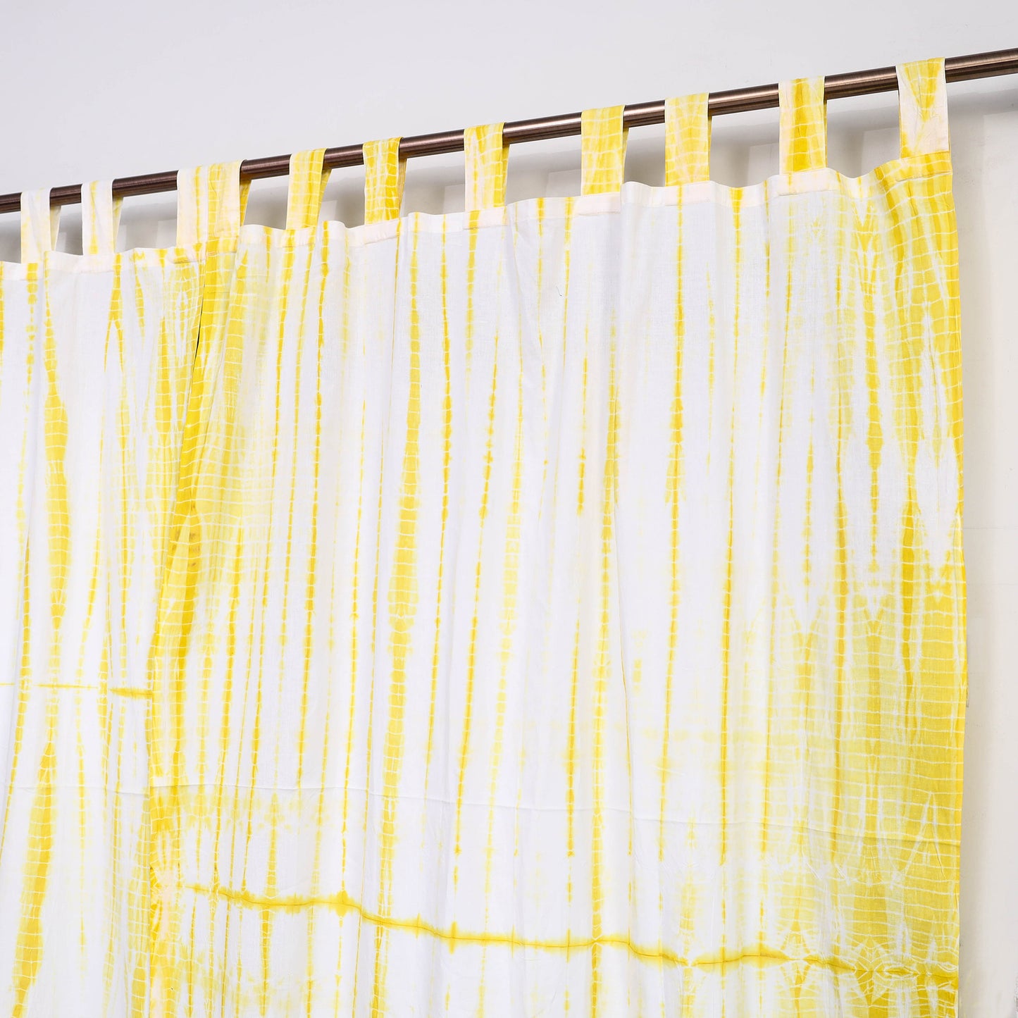 Yellow - Tie & Dye Cotton Shibori Curtain for Window (Set of 2) 29