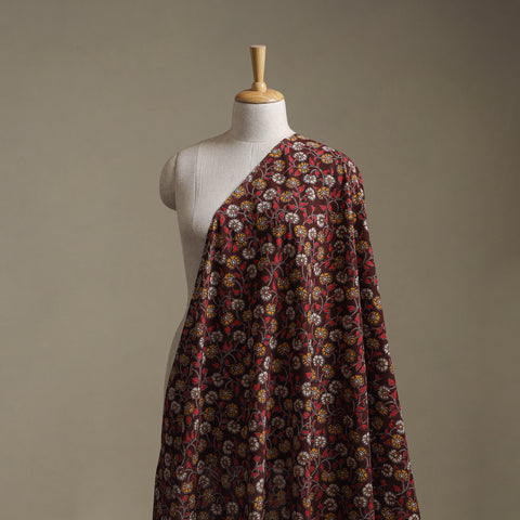 Maroon - Kalamkari Printed Cotton Fabric 35