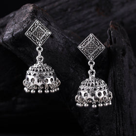 Amrita German Silver Jhumka Earrings 07