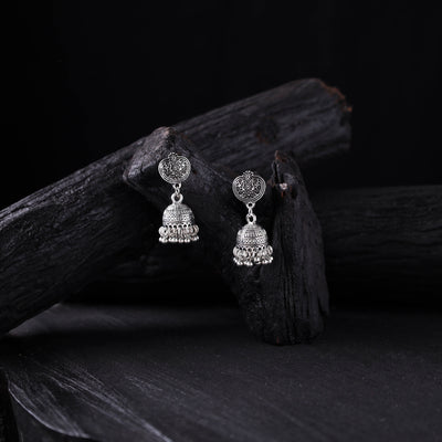 Ragini German Silver Jhumka Earrings 08