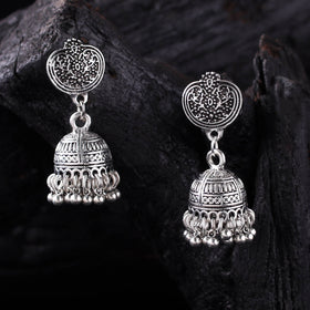 Ragini German Silver Jhumka Earrings 08