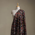 Black - Kalamkari Printed Cotton Fabric 36