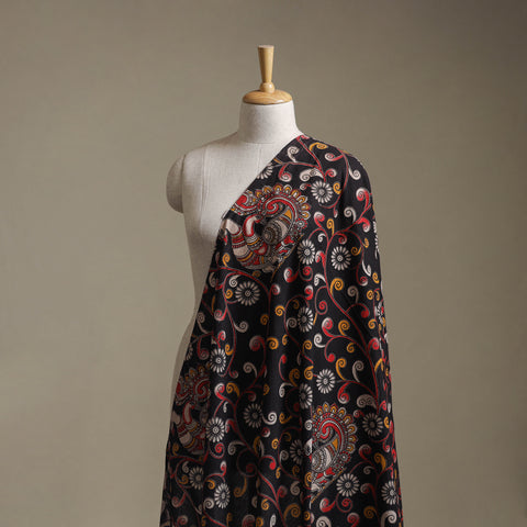Black - Kalamkari Printed Cotton Fabric 36