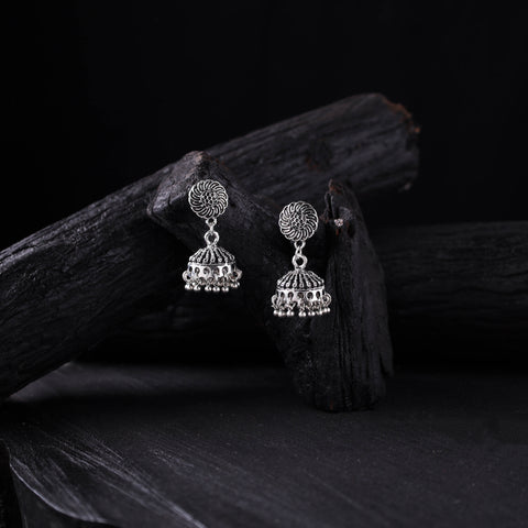 Suhani German Silver Jhumka Earrings 09