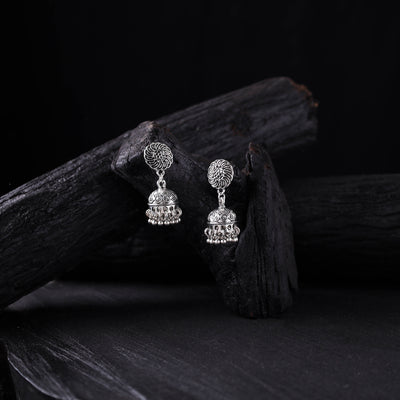 Rupali German Silver Jhumka Earrings 10