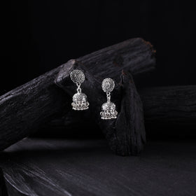 Rupali German Silver Jhumka Earrings 10