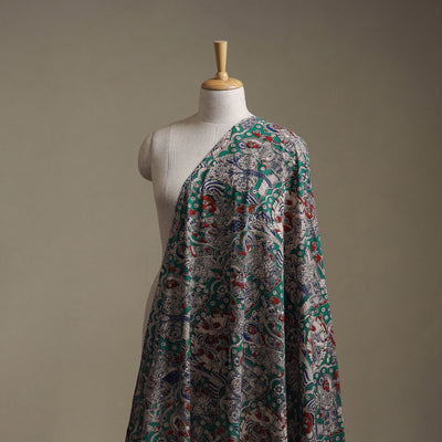 Green - Kalamkari Printed Cotton Fabric 37