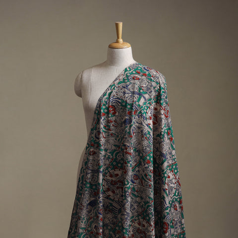 Green - Kalamkari Printed Cotton Fabric 37