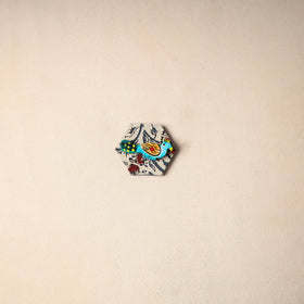 Multicolor - Handmade Fabart Wooden Magnet 81