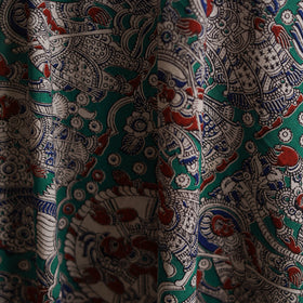 Green - Kalamkari Printed Cotton Fabric 37