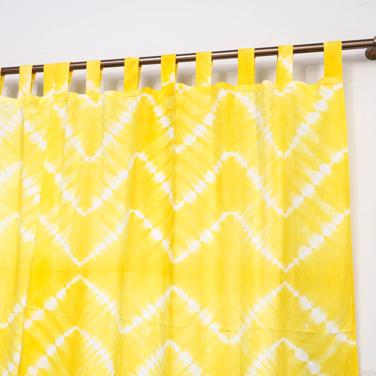 Yellow - Tie & Dye Cotton Shibori Curtain for Window (Set of 2) 33