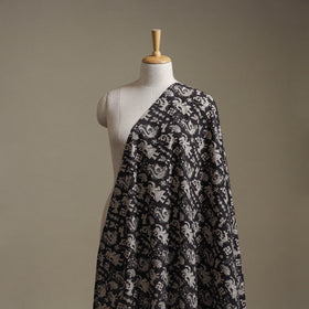 Black - Kalamkari Printed Cotton Fabric 39
