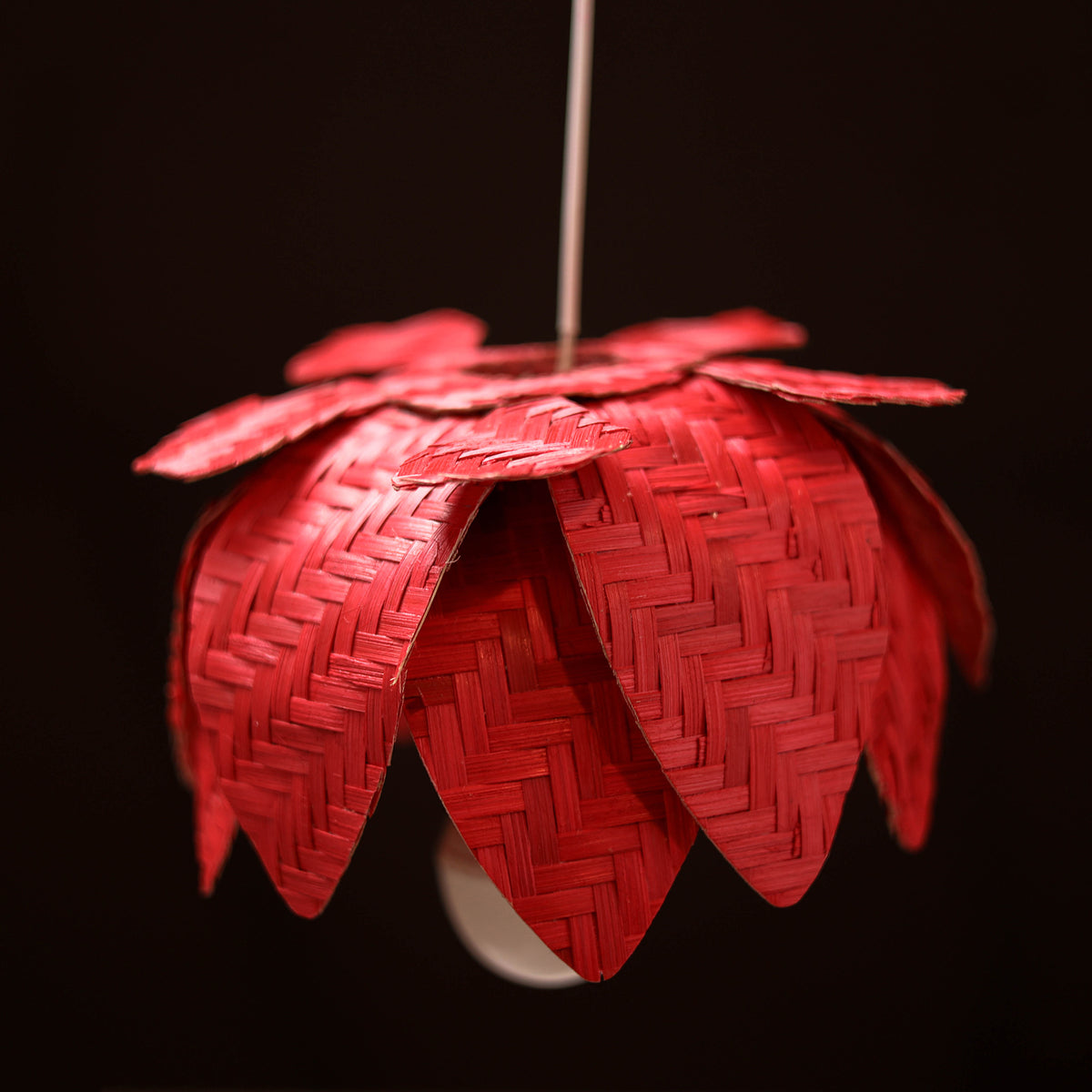 Greenkraft Lotus Handcrafted Bamboo Lantern for Home Decor 38