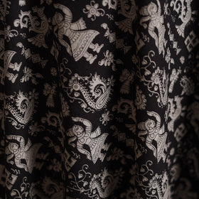 Black - Kalamkari Printed Cotton Fabric 39