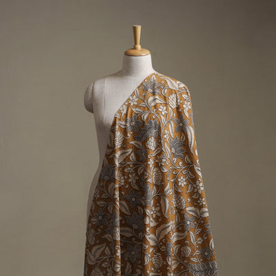 Yellow - Kalamkari Printed Cotton Fabric 40
