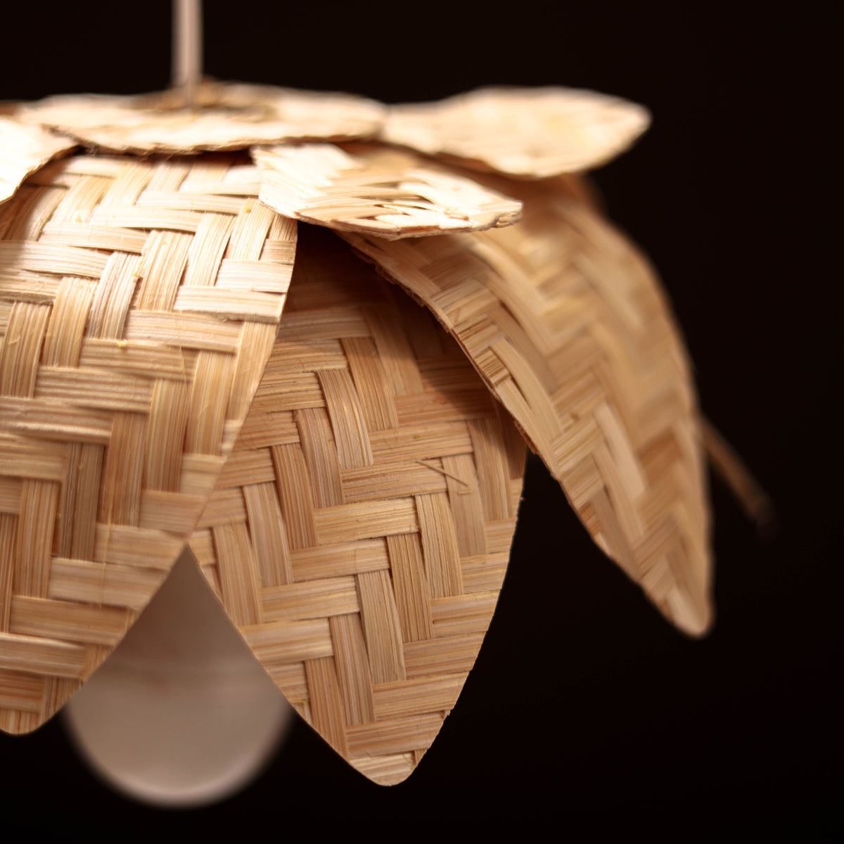 Greenkraft Lotus Handcrafted Bamboo Lantern for Home Decor 39
