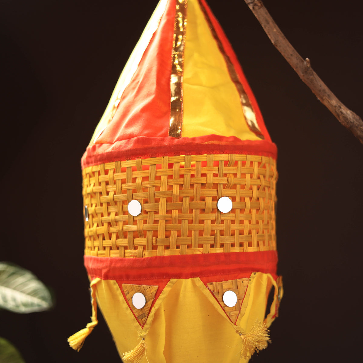 Greenkraft Ghoomar Handcrafted Bamboo Lantern for Home Decor 35