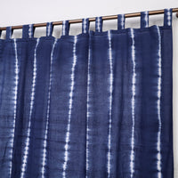 Blue - Tie & Dye Cotton Shibori Curtain for Window (Set of 2) 43