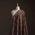 Maroon - Pedana Hand Block Printed Natural Dyed Cotton Kalamkari Fabric 05