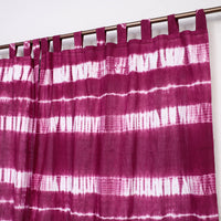 Purple - Tie & Dye Cotton Shibori Curtain for Window (Set of 2) 24