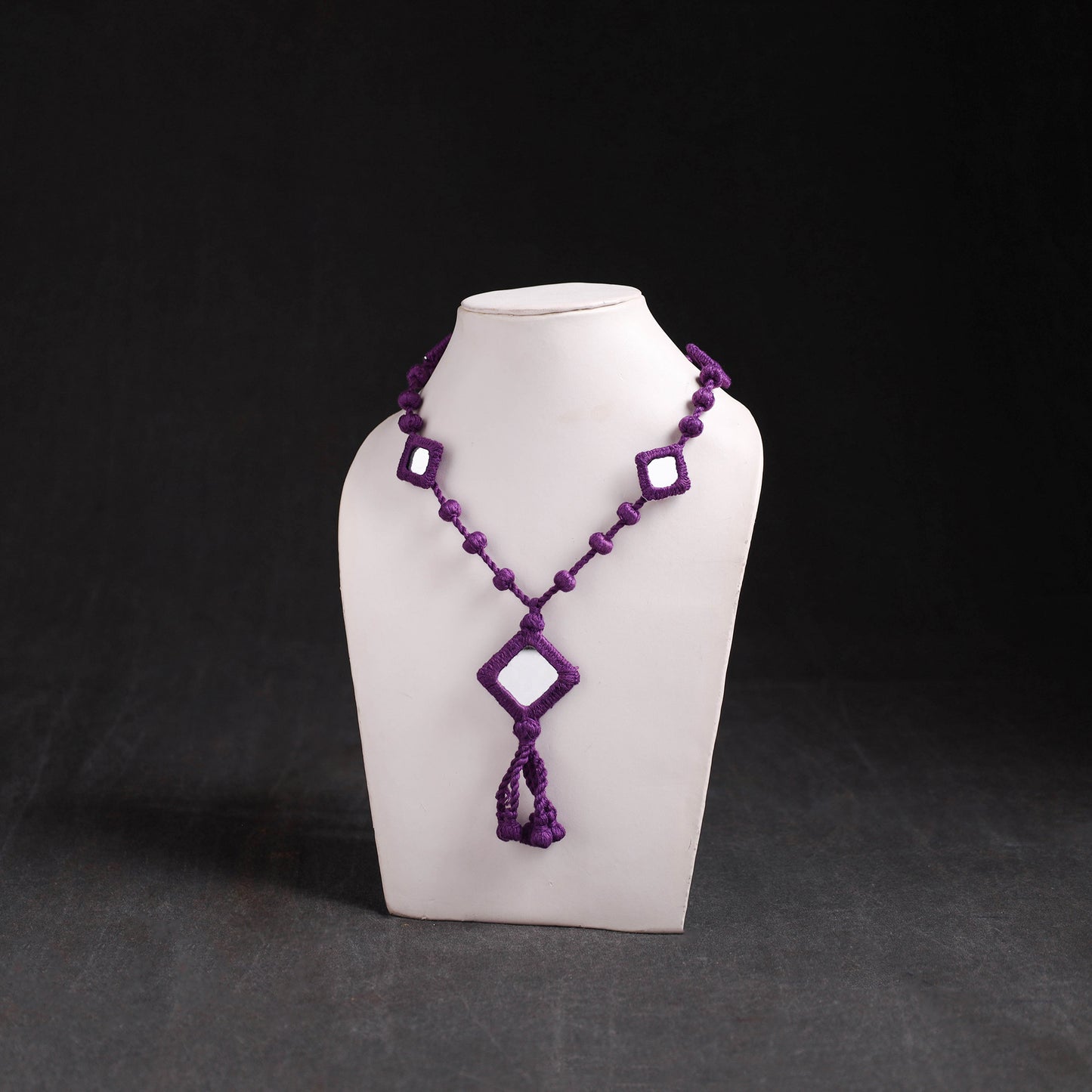 Lambani Thread & Mirror Work Necklace 21