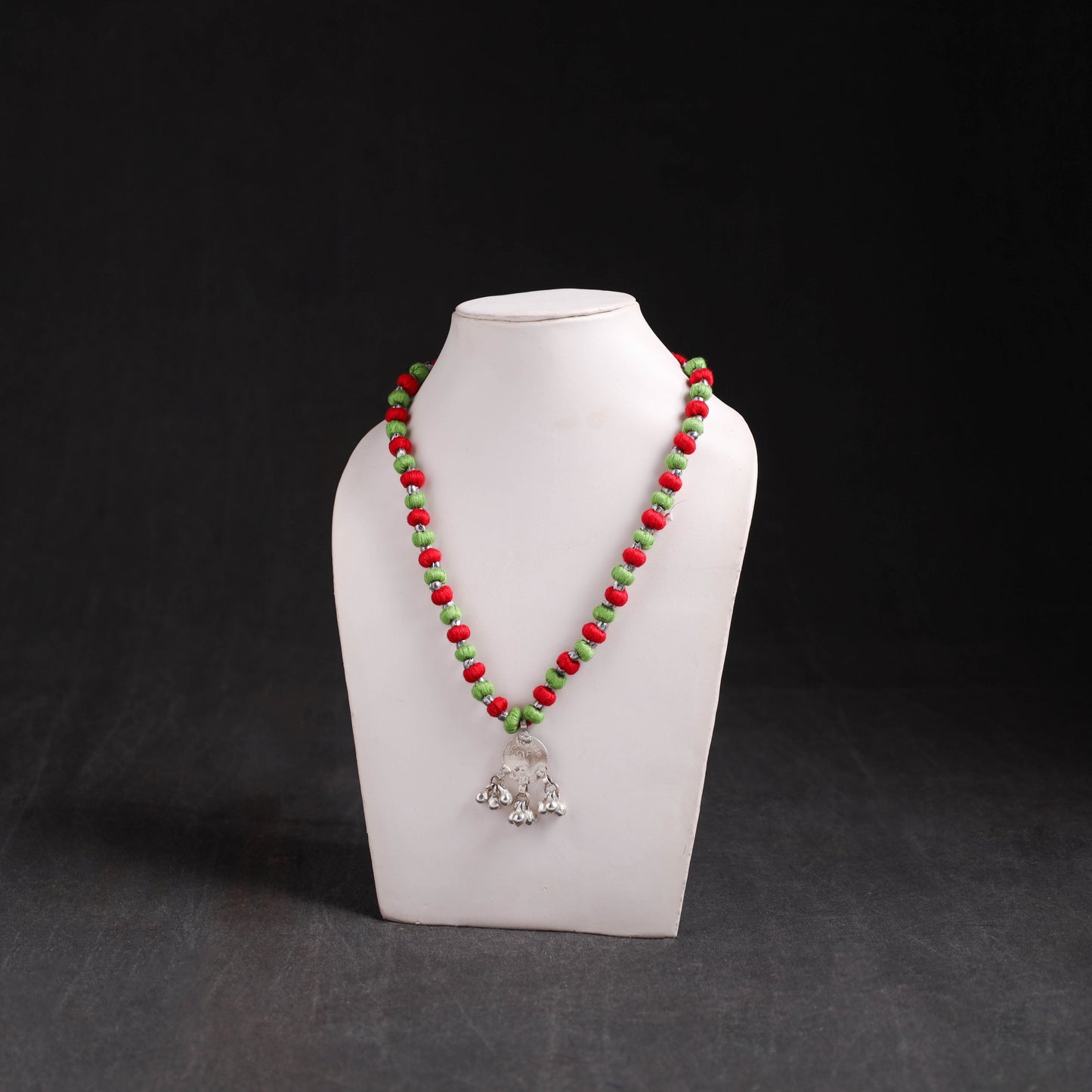Lambani Threadwork Coin Pendant Necklace 16