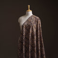 Maroon - Pedana Hand Block Printed Natural Dyed Cotton Kalamkari Fabric 01