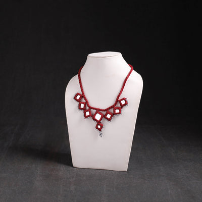 Lambani Thread & Mirror Work Necklace 02