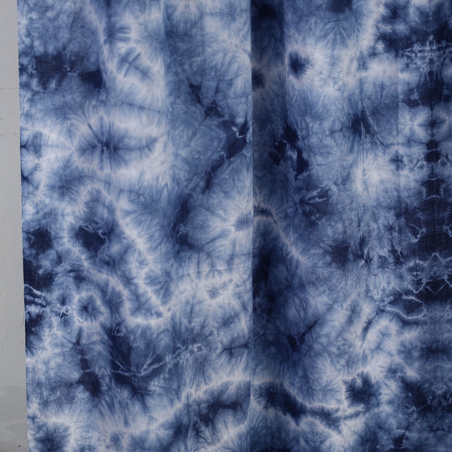 Blue - Tie & Dye Cotton Shibori Curtain for Door (Set of 2) 21