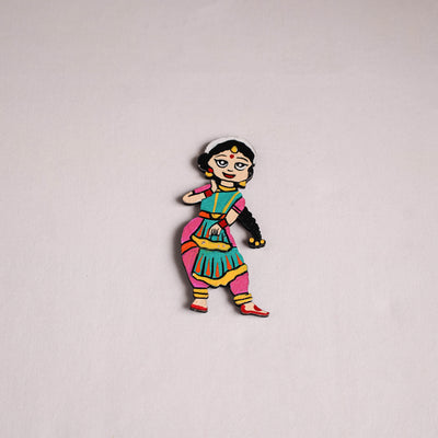Dancing Doll Handpainted Wooden Fridge Magnet 09