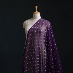 Purple - Kota Doria Cotton Bandhani Tie-Dye Fabric 19