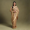 Buy Beige Chinon Embroidered Phulkari Saree