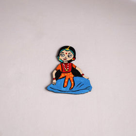 Dancing Doll Handpainted Wooden Fridge Magnet 02